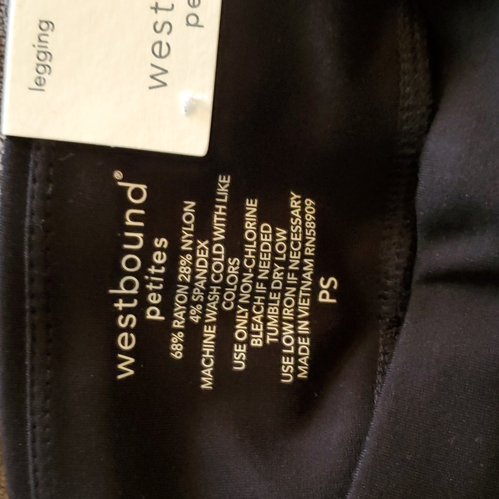 Westbound Petites Black Leggings Small NWT - Picture 9 of 12